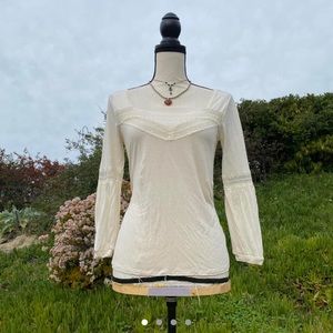 dainty ivory long sleeve with lace